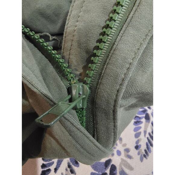 Strut & Bolt Womens Army Muted Green Knit Jumpsuit Jogger Size Large Utility - Picture 10 of 12